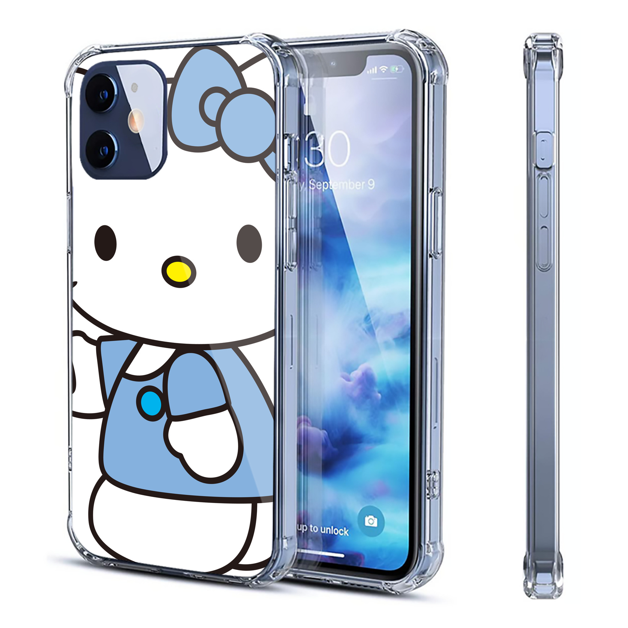 （画像用） Hello Kitty ハローキティ 【iPhone 12シリーズ対応】透明スマホケース（クリアソフトケース）